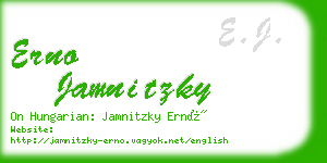 erno jamnitzky business card